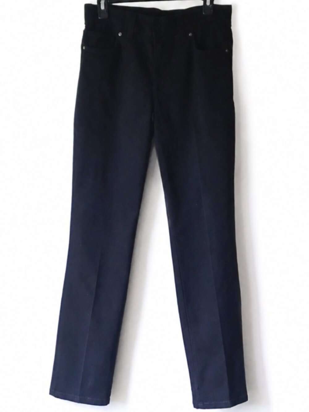 SMALL black pull on pants. Casual black pull up black denim jeans. Long pangs